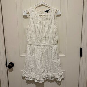 Peter Sam Cream Cotton Women's Dress - size 6